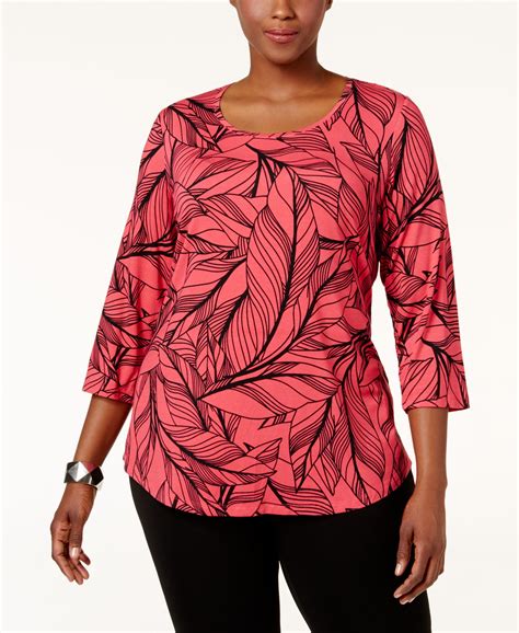 macy's jm collection tops|jm collection plus size tops.